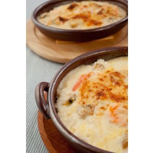 画像: 【送料無料】耐熱 ドリアパン(茶)3個組 レシピBOOK付き