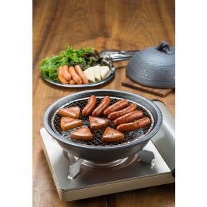 画像: 【送料無料】陶器の燻製も出来るパーティ鍋（２人用）